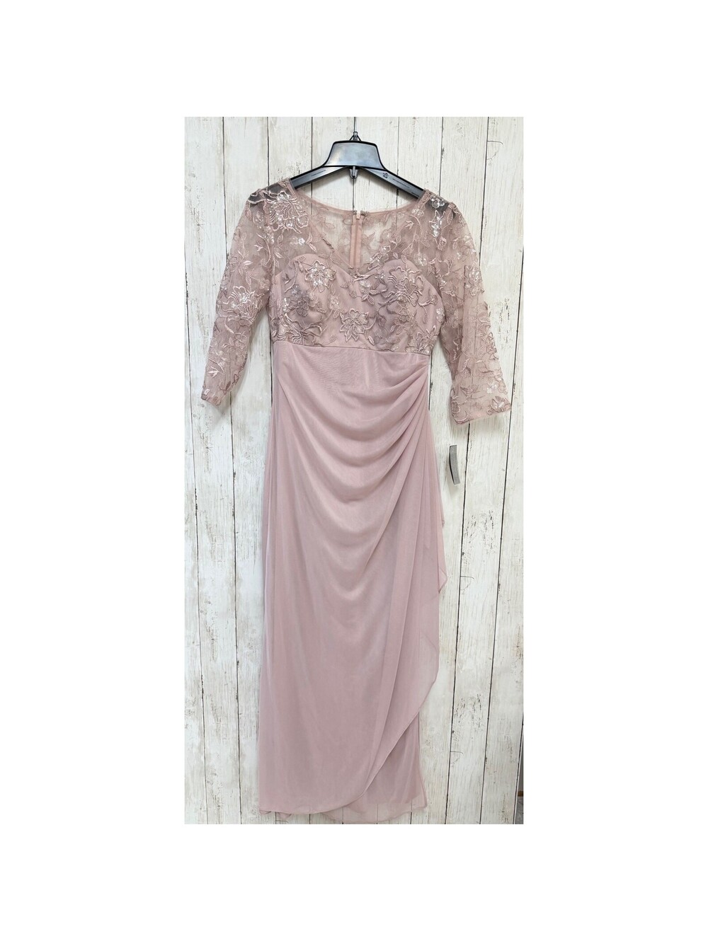 Alex Evenings Womens Formal Gown Size 6 Faded Rose Sequin Mother of the Bride